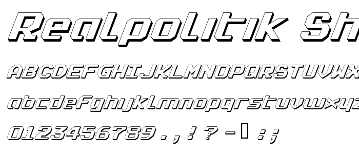 Realpolitik Shadow Italic font